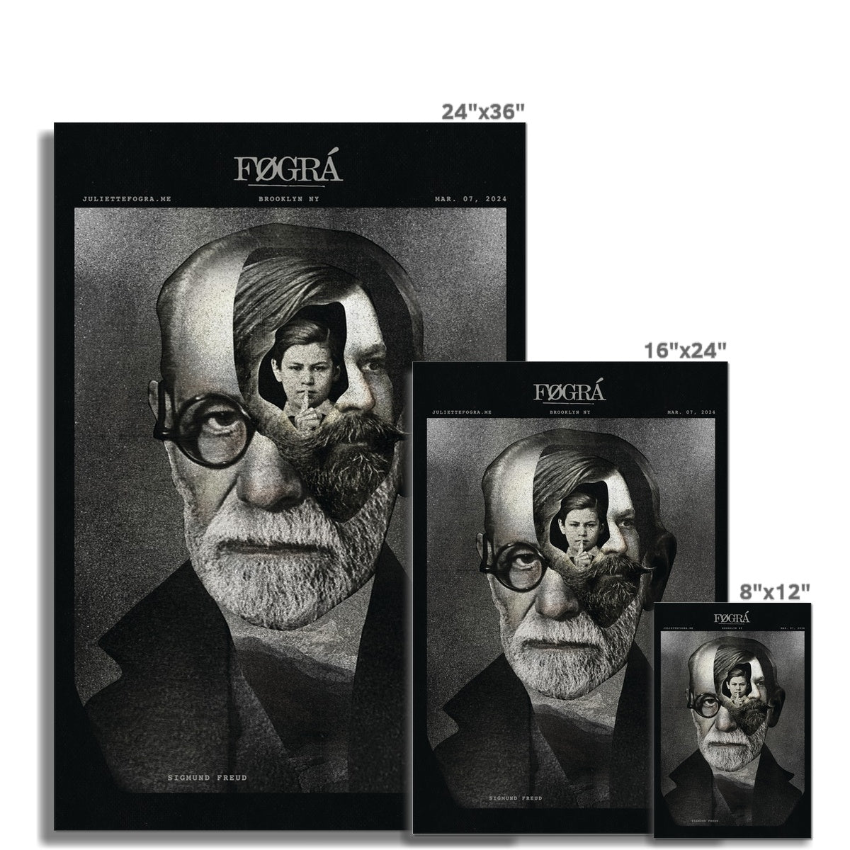 SIGMUND FREUD Fine Art Print